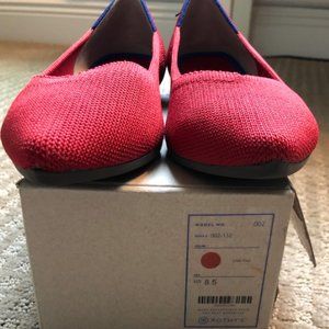 Rothy's Chili Red The Point Sz 8.5 shoes
